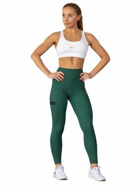 Nike Yoga Luxe Size S , NWT Green Lace Trimmed